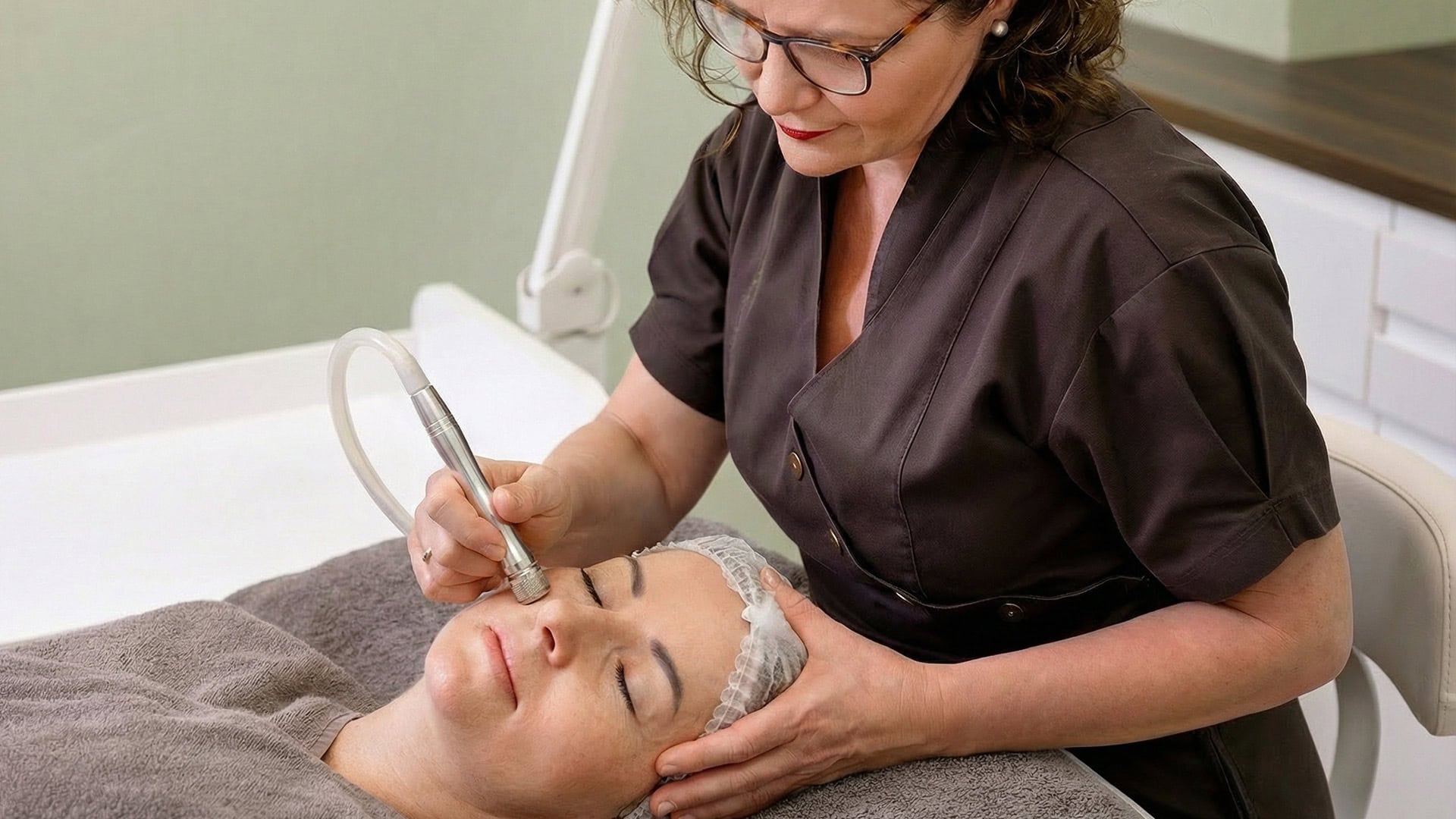 Entspannende Gesichtsbehandlung im Kosmetikstudio Balance Duisburg.
